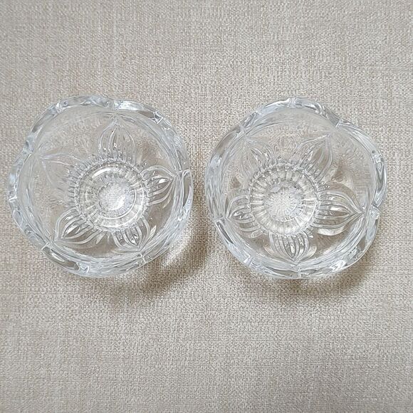 Crystal Tulip Flower Candleholders Votive holder Set of 2 - Picture 4 of 11
